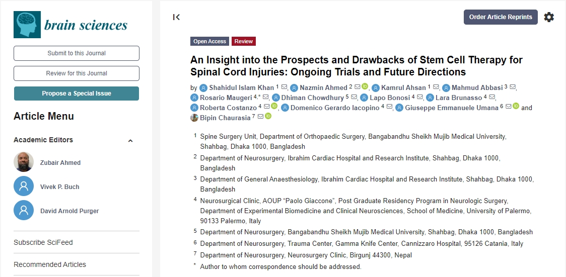 干細胞療法治療脊髓損傷的前景和缺點：正在進行的試驗和未來方向