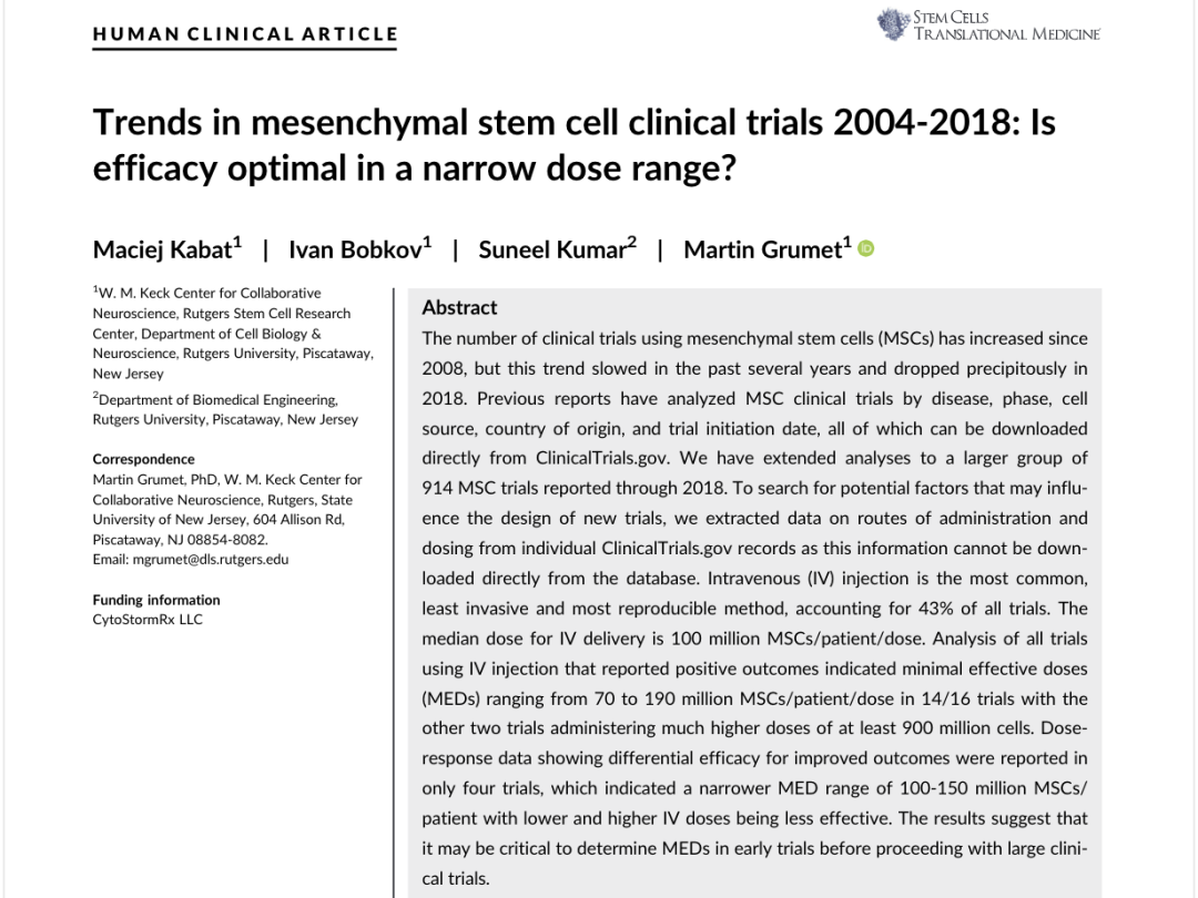 2004-2018年間充質干細胞臨床試驗趨勢 2004-2018年間充質干細胞臨床試驗趨勢