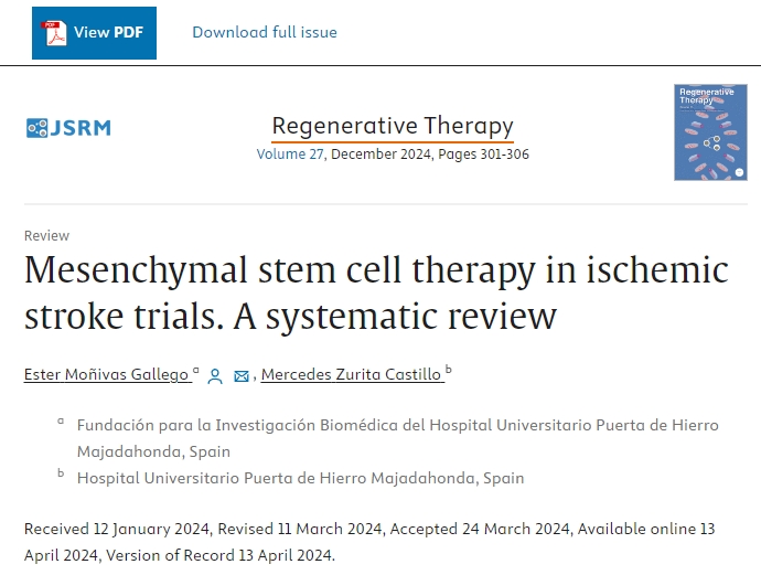 間充質干細胞治療缺血性中風的臨床試驗：系統回顧