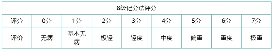 8級記分法評分