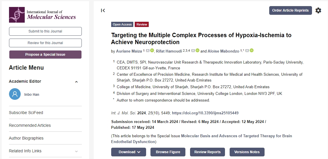 針對缺氧缺血的多個復(fù)雜過程實現(xiàn)神經(jīng)保護(hù)