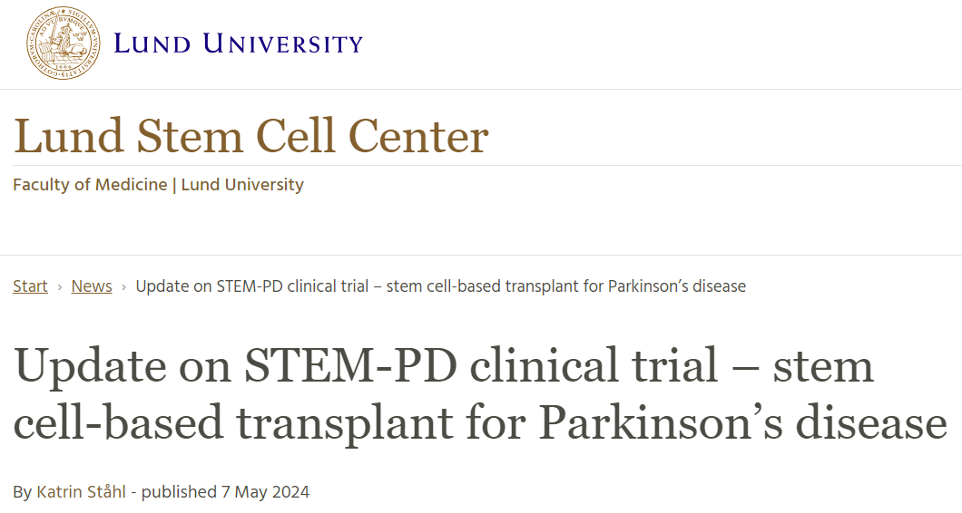 STEM-PD 臨床試驗的最新進(jìn)展——基于干細(xì)胞的帕金森病移植