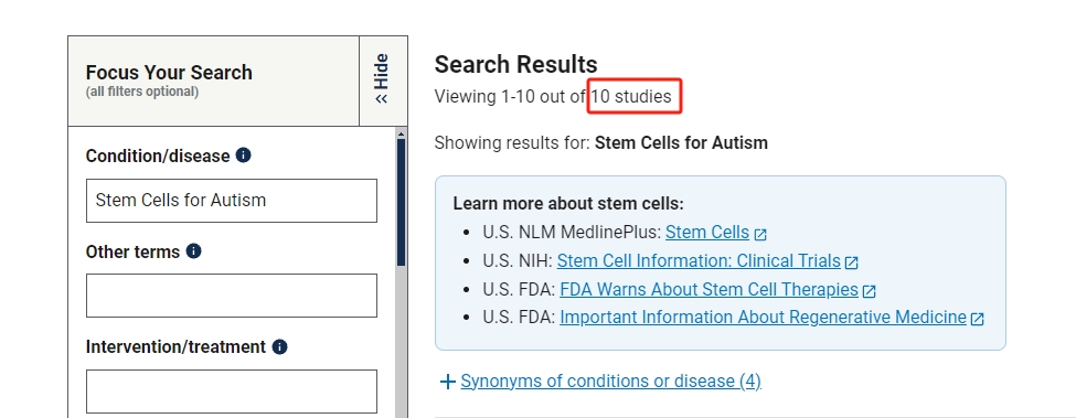 干細胞治療自閉癥的臨床研究進展