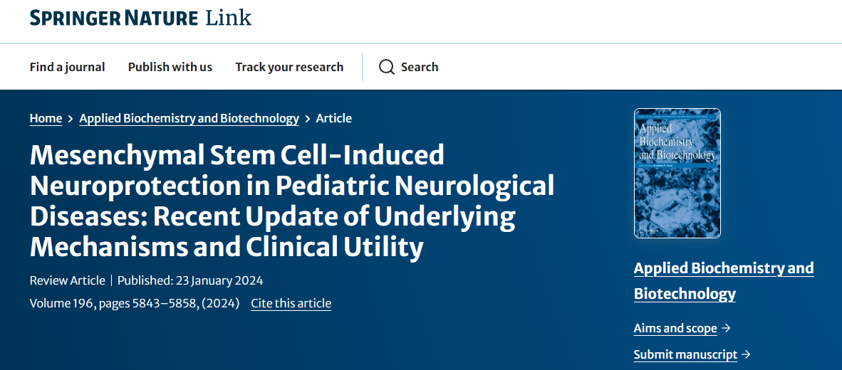 間充質(zhì)干細(xì)胞誘導(dǎo)的神經(jīng)保護(hù)作用在兒童神經(jīng)系統(tǒng)疾病中的作用：潛在機(jī)制和臨床應(yīng)用的最新進(jìn)展