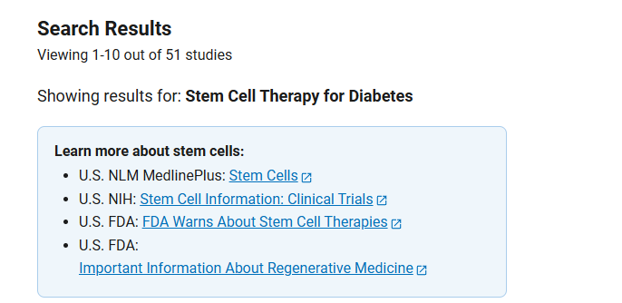 干細胞治療糖尿病臨床研究項目有51項，已完成的有18項