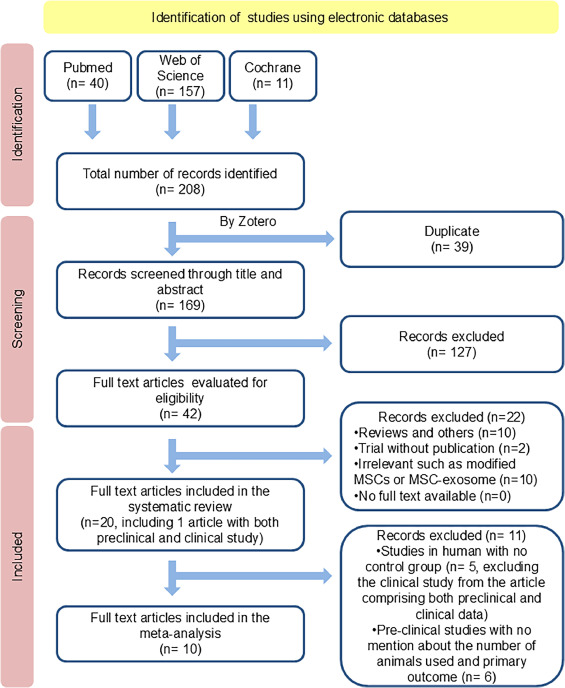 圖1：系統評價和薈萃分析的首選報告項目 (PRISMA) 研究篩選和選擇流程圖。