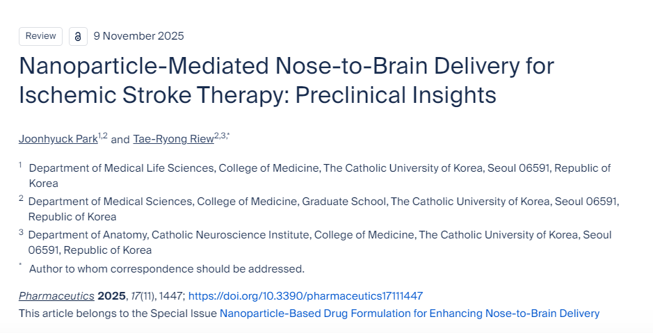 納米顆粒介導的鼻腦給藥治療缺血性卒中：臨床前研究進展