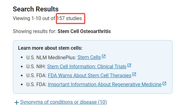 干細(xì)胞治療骨關(guān)節(jié)炎的臨床研究項(xiàng)目進(jìn)展