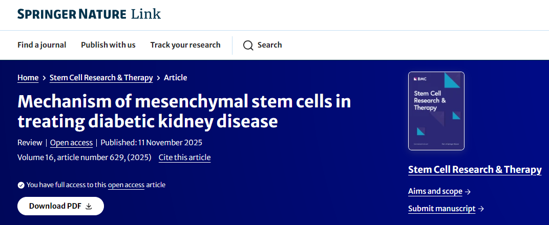 間充質(zhì)干細(xì)胞治療糖尿病腎病的機(jī)制 間充質(zhì)干細(xì)胞治療糖尿病腎病的機(jī)制