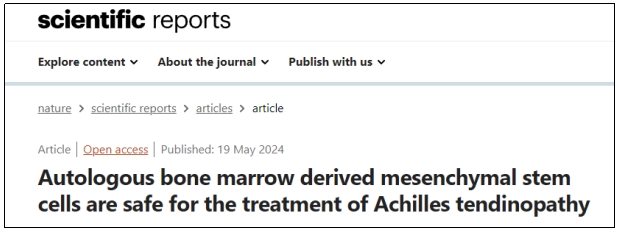 自體骨髓間充質干細胞治療跟腱病是安全的 自體骨髓間充質干細胞治療跟腱病是安全的