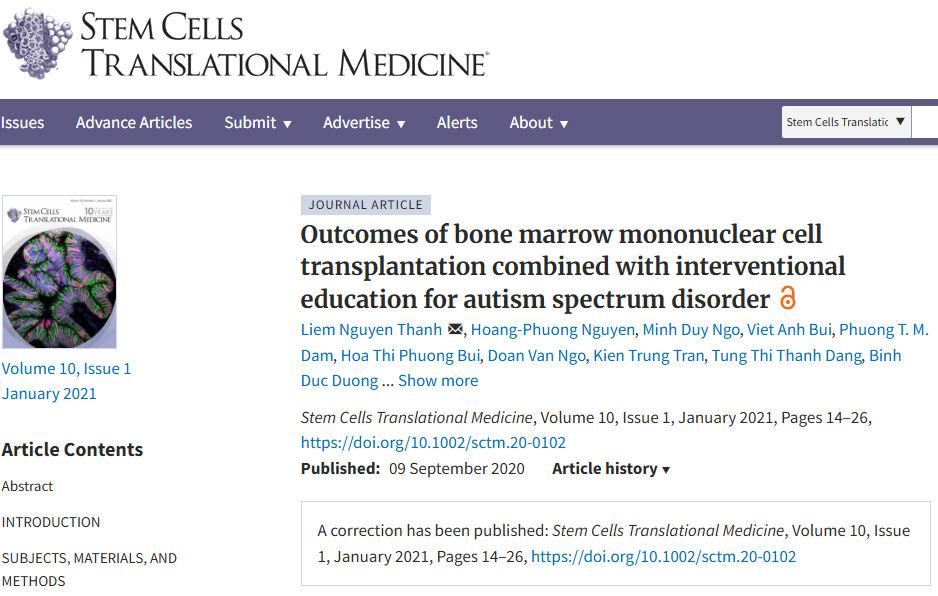 骨髓單核細胞移植聯合干預教育治療自閉癥譜系障礙的療效